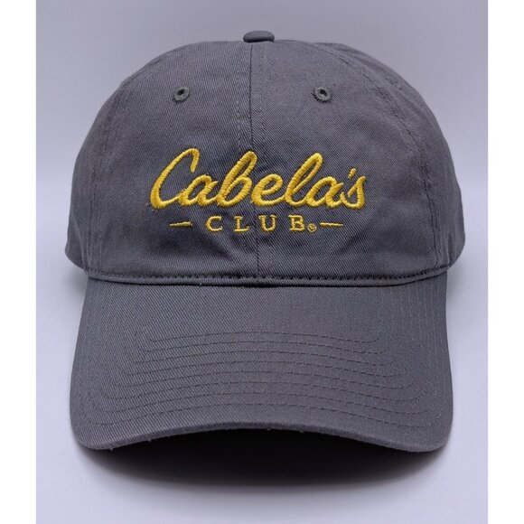 Cabelas Club Ball Cap Hat Adjustable Strap Back Gray Hunting Fishing Outdoor - Picture 2 of 5